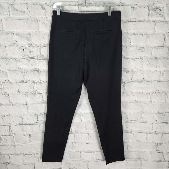 Pearl by lela rose ponte stephanie pants Sz 10 black stretch zip up A22C - Picture 4 of 4